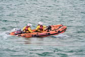 Larne volunteer RNLI crew rescued two people onboard fishing boat that had broken down. Picture: Larne RNLI