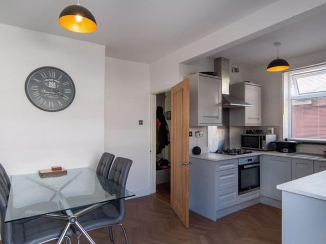 The listing says: "Upstairs you will find an extremely spacious master bedroom as well as two additional bedrooms and a modern fitted family bathroom. Additional benefits come in the form of side pedestrian access, double glazing and gas central heating. Internal viewing is highly recommended."