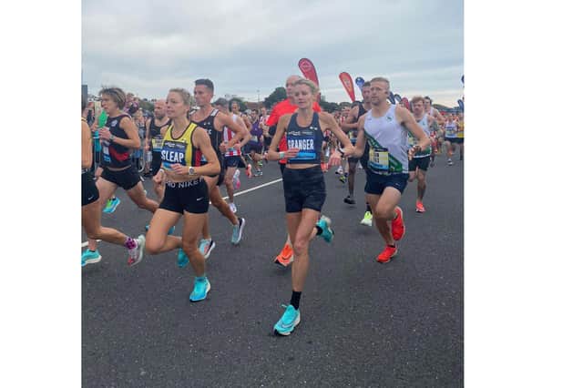 The first runners have set off on this year's Great South Run in Portsmouth`
