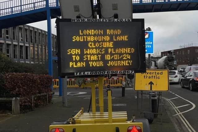One lane will be closed southbound for around eight weeks