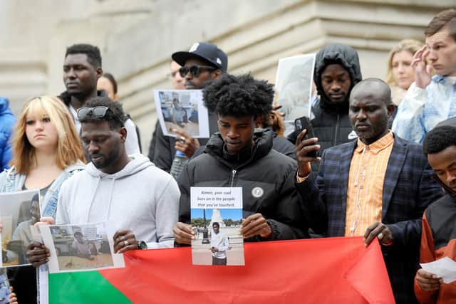 A vigil was held for Aimen Ahmed on Friday, August 4, 2023, in Guildhall Square, Portsmouth.
Picture: Sarah Standing