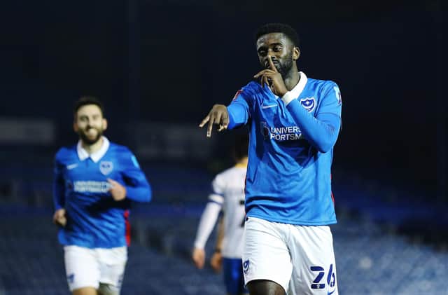 Jordy Hiwula's return has given Pompey a 'sexy bench' according to Danny Cowley. Picture: Joe Pepler