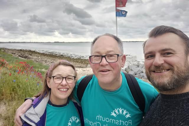 Matt Hinks took on a 15-mile walk with his wife, brother and friends to raise cash for QA Hospital.
