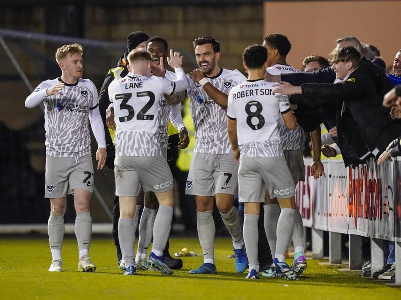 Marlon Pack was on hand to tap home Pompey's second goal on 62 minutes