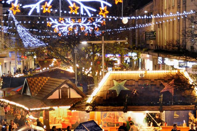 Christmas lights in Portsmouth in previous years. Picture: Michael Scaddan