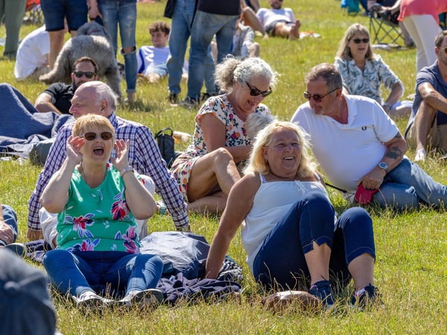 Enthusiastic audience at the Bandstand. Picture: Mike Cooter (210724)