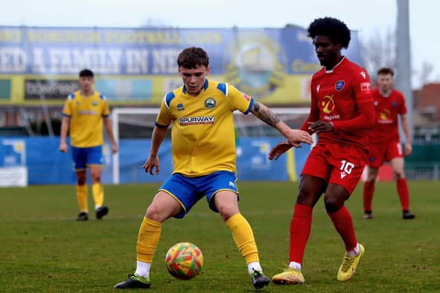 Alfie Saunders on his Gosport debut. Picture by Tom Phillips