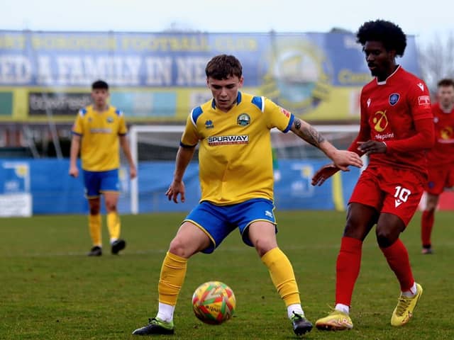 Alfie Saunders on his Gosport debut. Picture by Tom Phillips