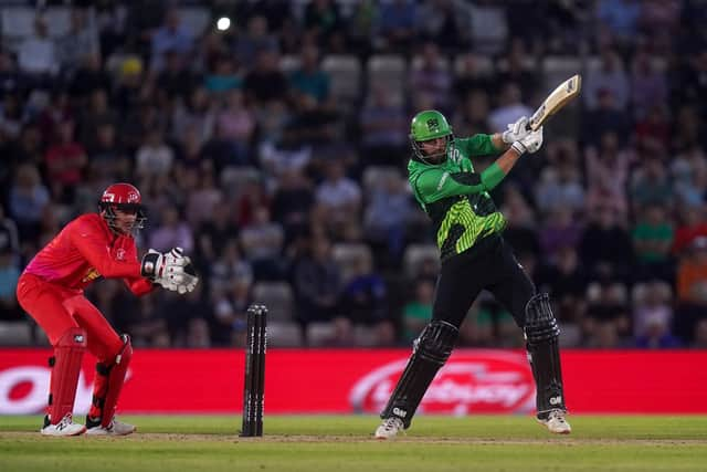 James Vince on his way to an unbeaten 71 against Welsh Fire. Adam Davy/PA Wire.