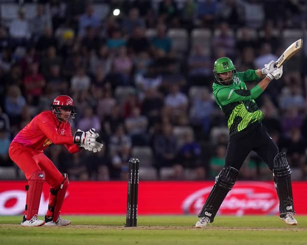 James Vince on his way to an unbeaten 71 against Welsh Fire. Adam Davy/PA Wire.