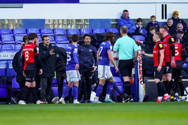 Tempers boil over on the touchline on Saturday.