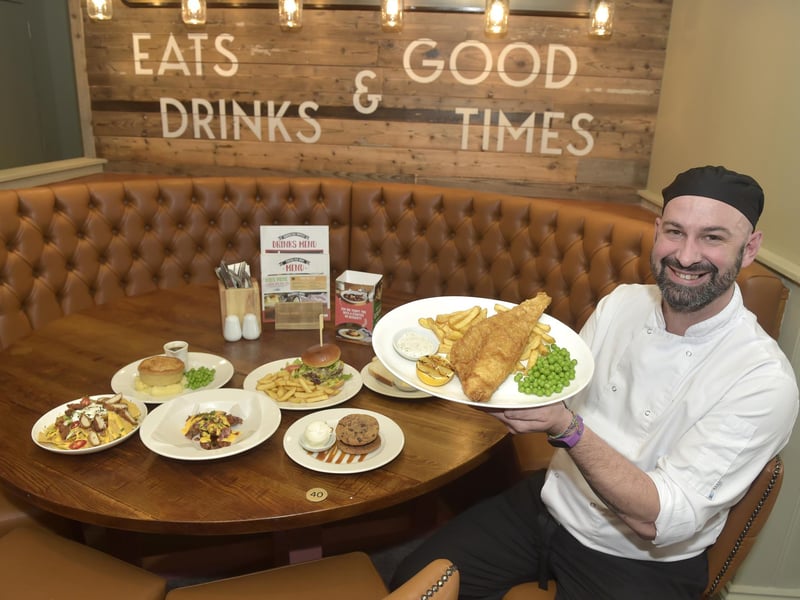 Clarence Pier Brewers Fayre officially reopened on February 6, 2023.
Pictured: Pete Hookey, kitchen manager with some of the dishes available.
Picture: Sarah Standing