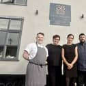 36 On The Quay's Sous Chef is taking part in Master Chef: The Professionals which will air tonight on BBC One at 9pm. 
Pictured is: (l-r) Dara Ryan, sous chef, Karolina Sobierajska, restaurant manager and owners Martyna and Gary Pearce.

Picture: Sarah Standing (101023-9183)