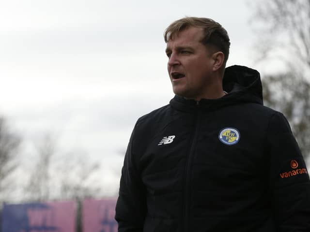 Hawks manager Jamie Collins. Picture by Dave Haines