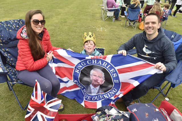 Swanmore's Big Lunch was held at Swanmore Recreation Ground on Sunday. Sophie and Lee Milton from Waltham Chase with their son Oliver, five (070523-3523)