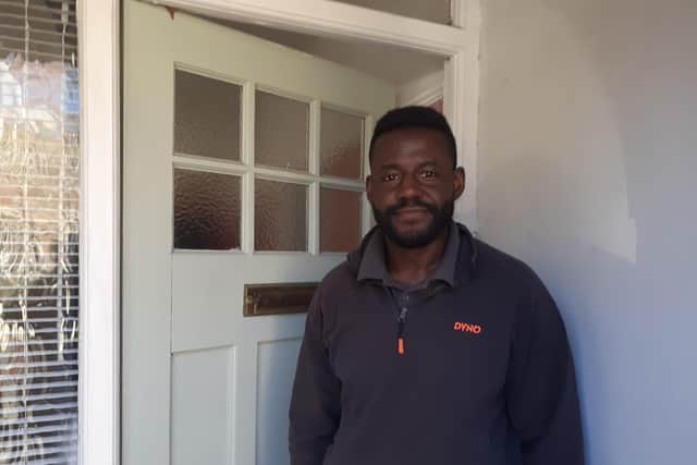 Sam Ohemeny, 36, said the bomb threat was 'pretty scary'.