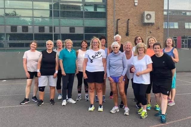 Walkie Talkie Walking Netball club members
