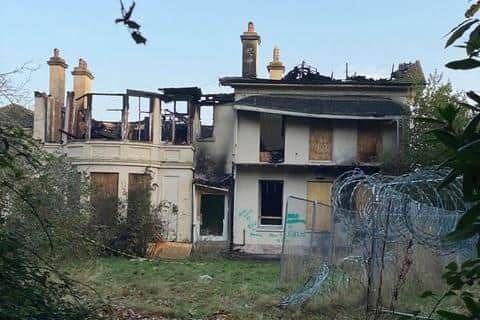 The aftermath of the fire at Anglesey Lodge in Gosport on November 6. Pictured on the morning after the blaze on November 7. Picture: Adam MP