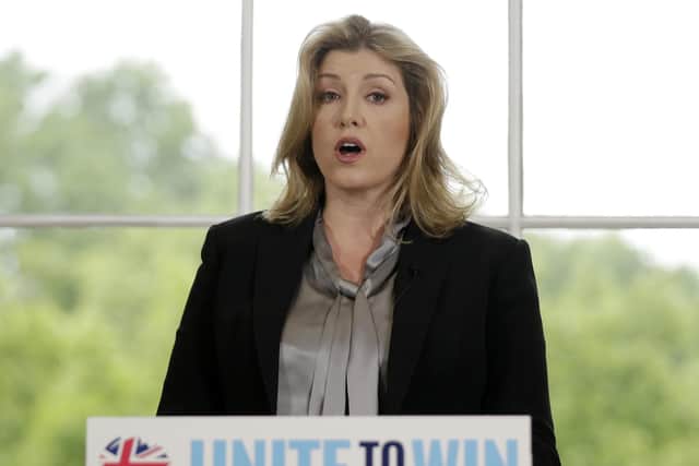 Penny Mordaunt speaking in 2019.