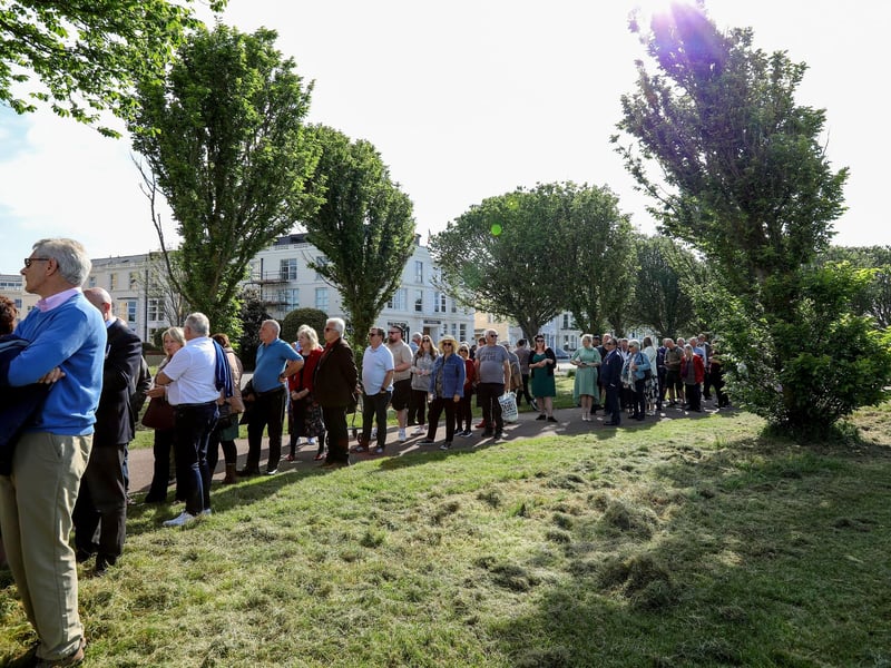 Queues at the D-Day 80 national commemorative event.Picture: Chris  Moorhouse (050624-012)