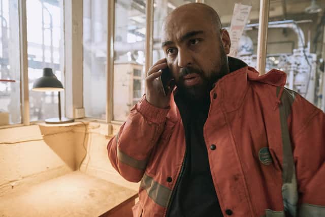 Asim Chaudhry plays sewage works engineer Mickey in the new Channel 4 drama Dirty Business (Picture: Rob Baker Ashton/Channel 4)