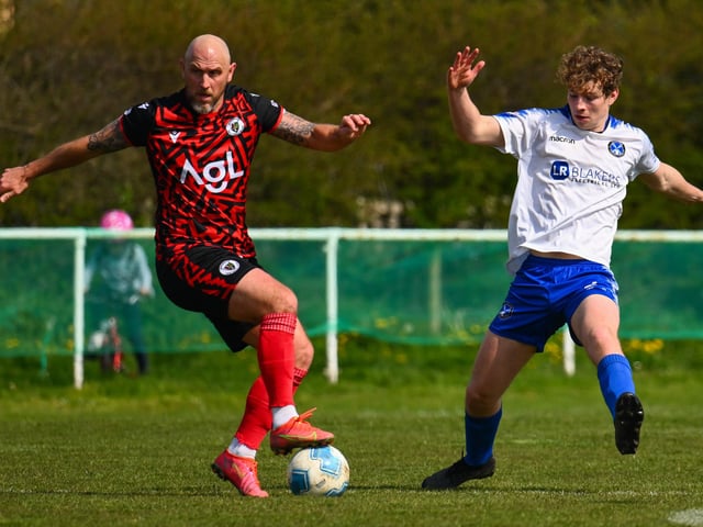 Lee Molyneaux on the ball for Locks against Clanfield. Picture by Richard Murray