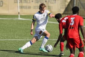 Defender Joe Newton netted an own-goal in Hawks' defeat at St Albans. Picture: Dave Haines