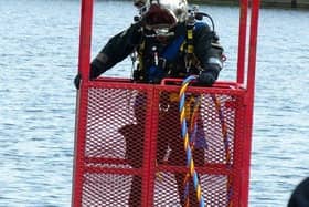 Dive survey of HMS Bronington. Pic Phil Owen