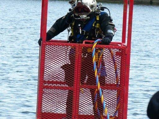 Dive survey of HMS Bronington. Pic Phil Owen
