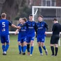 Clanfield have just scored again at Hayling United. Picture by Alex Shute