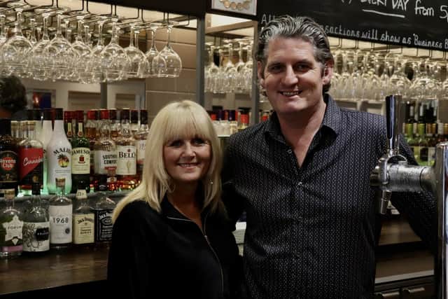 Richard Peckham and Debbie Moorhead from Sherlock's Bar in Southsea