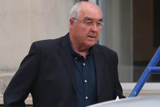 Phillip Holmes pictured leaving Portsmouth Magistrates Court where he appeared for a Blue Badge offence. (220421-7042)