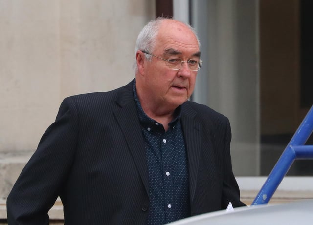 Phillip Holmes pictured leaving Portsmouth Magistrates Court where he appeared for a Blue Badge offence.
(220421-7042)