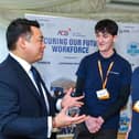 Alan Mak MP with apprentices from Lockheed Martin