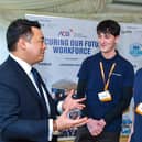Alan Mak MP with apprentices from Lockheed Martin