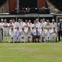 The two teams at the Jim Smallbone memorial match at Petersfield CC. Picture by Rob Allerston.