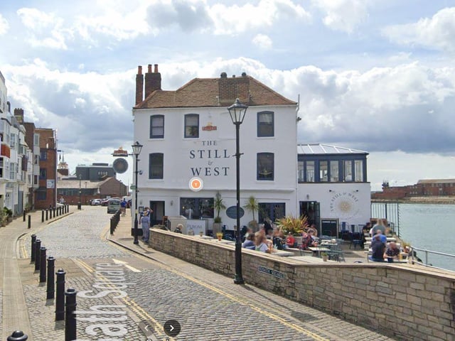 The Still and West is among the wonderful venues in Old Portsmouth which offer stunning views out into Portsmouth Harbour looking directly out across to Gunwharf and the Spinnaker Tower. It is the perfect spot to watch the world go by.