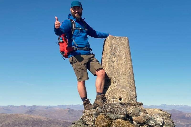 At 93 days, Simon will smash the previous record for conquering all major British Isles peaks