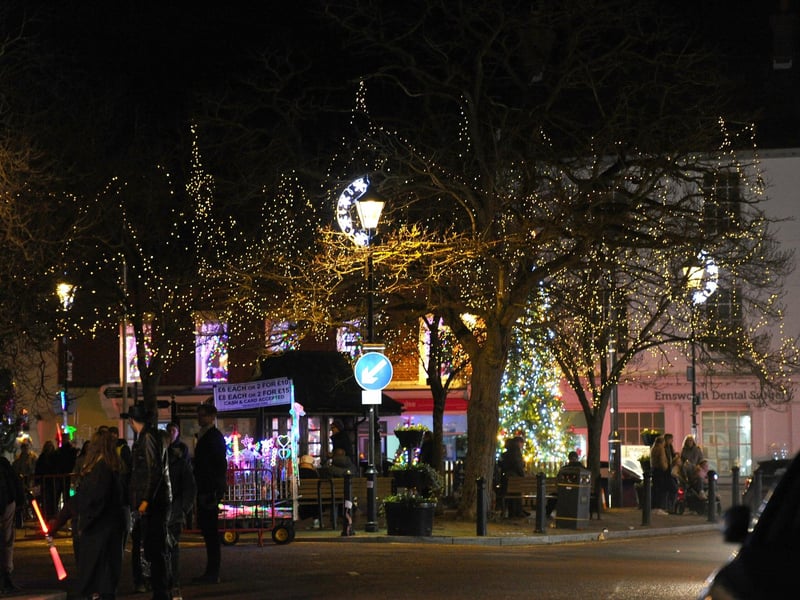 Emsworth Christmas Lights were switched on during Friday evening, November 28, 2025, in St Peter's Square, Emsworth.
Picture: Sarah Standing (281125-7496)