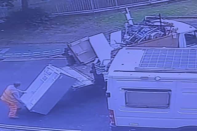 CCTV caught what appears to be another case of fly-tipping in Grafton Street, in Buckland.