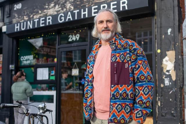 Owner Brian Morton outside Hunter Gatherer, Southsea