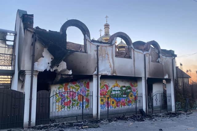 Some of the civilian targets that have been destroyed by Russian artillery barrages.