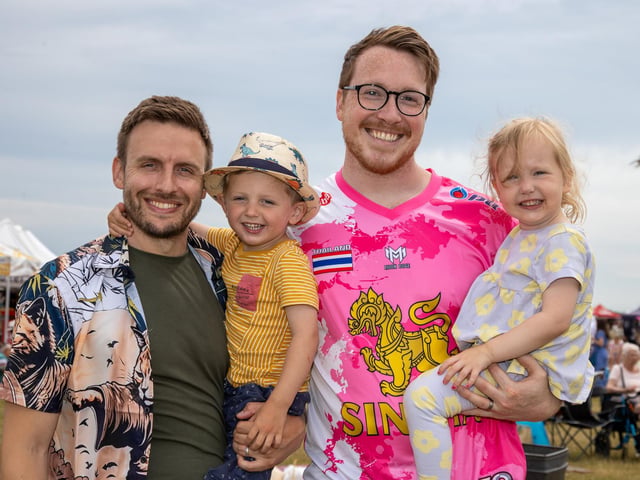 Southsea Common was transformed this weekend into a Thai craft and food extravanganza for the whole family. Pictured - Jack, Leo, 2, Drew and Ella, 2Photos by Alex Shute