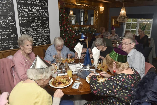 The annual Christmas lunch for OAPs at the White Hart pub in Denmead on Tuesday, December 5, 2023.

Picture: Sarah Standing (051223-3134)