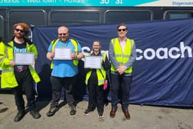 Cllr Chris Attwell, with the three winners