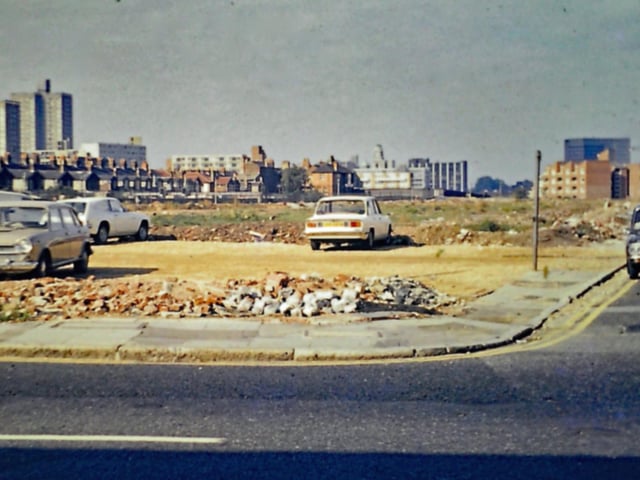 Somewhere in Somers Town after the 1970s demolition of the area. Can anyone recognise the site.  Picture: Richard Boyer collection