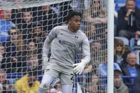Josh Oluwayemi is earmarked for a loan spell away from Fratton Park next season as Pompey look at potentially bringing in two keepers. Picture: Jason Brown/ProSportsImages