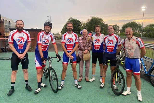 Harry Jackson, centre, with Portsmouth North End CC members