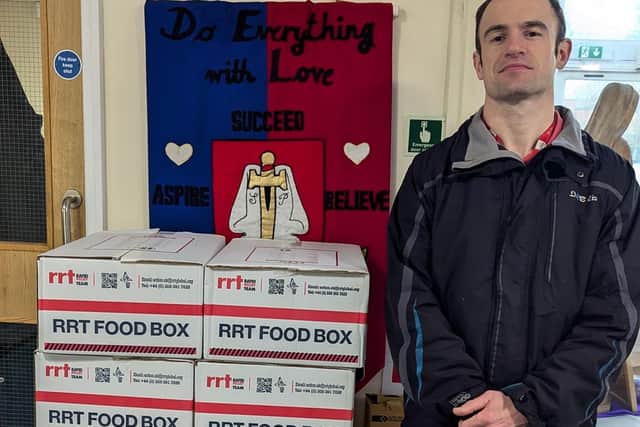 RRT Food boxes at St Paul's Catholic Primary School