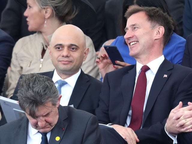 Sajid Javid (L)